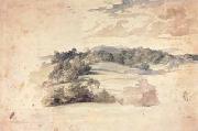 Anthony Van Dyck Hilly landscape with trees (mk03) oil painting artist